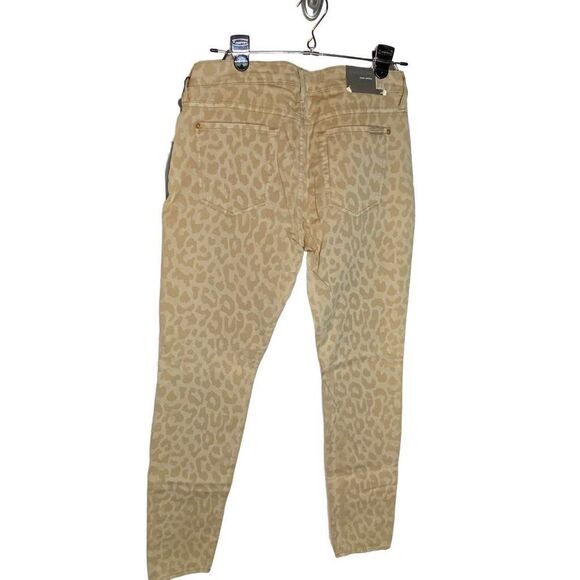 7 For All Mankind Gwenevere Cheetah print neutral super skinny jeans 31 $189 ret - Picture 5 of 9